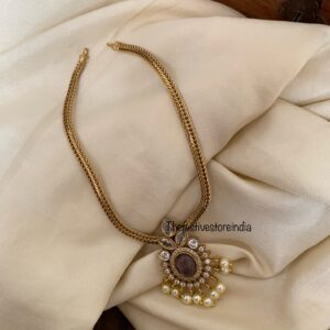 Budgeted AD purplish grey pendant attigai