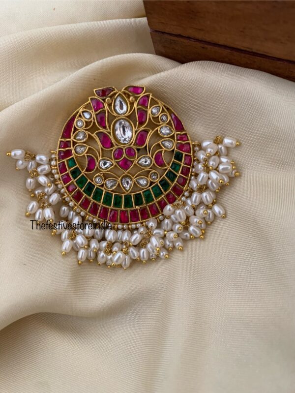 Jadau unisex non idol rice pearls pendant