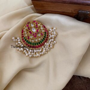 Jadau unisex non idol rice pearls pendant