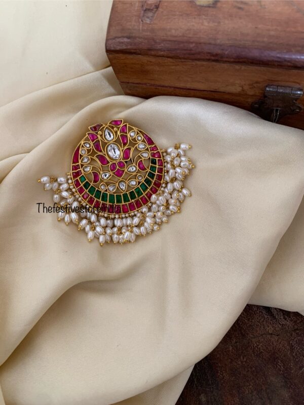 Jadau unisex non idol rice pearls pendant