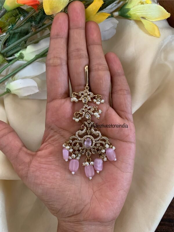 Victorian pink maangtikka 9