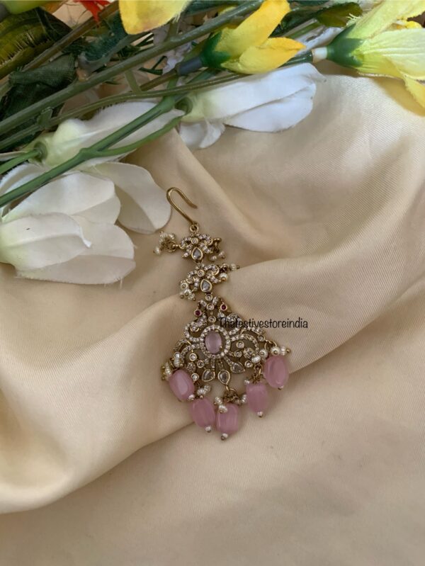Victorian pink maangtikka 9