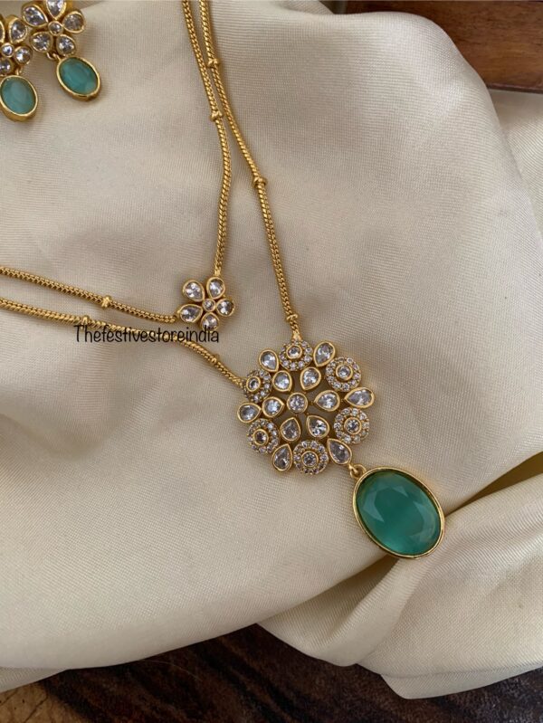 2 layer pendant chain - Mint