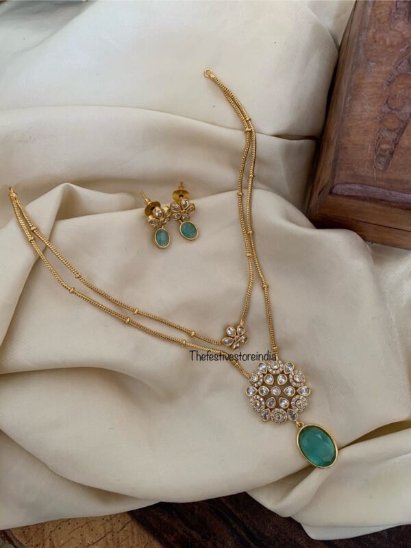 2 layer pendant chain - Mint