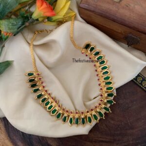 Classic micro gold palakka necklace