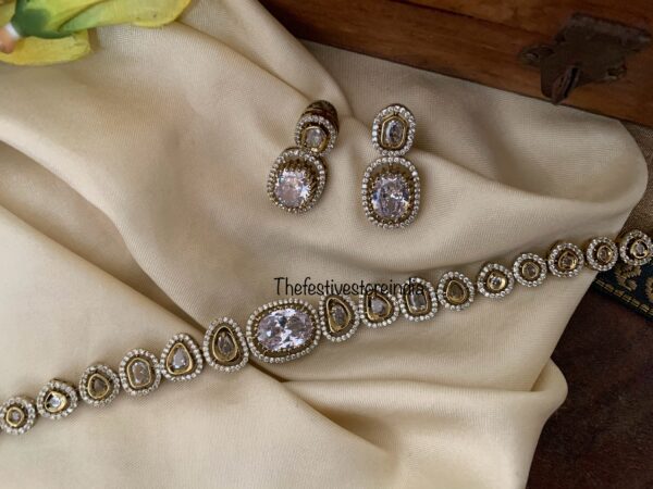 Victorian necklace set - All white