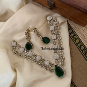 2 layer emerald drop victorian set