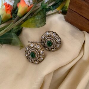 Victorian studs - Green