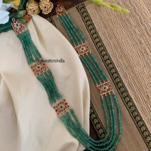 Green beads mopp haaram set