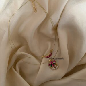 Jadau minimalist 2 layer Chand floral chain
