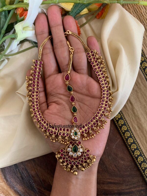 3 layer bridal kemp maangtikka