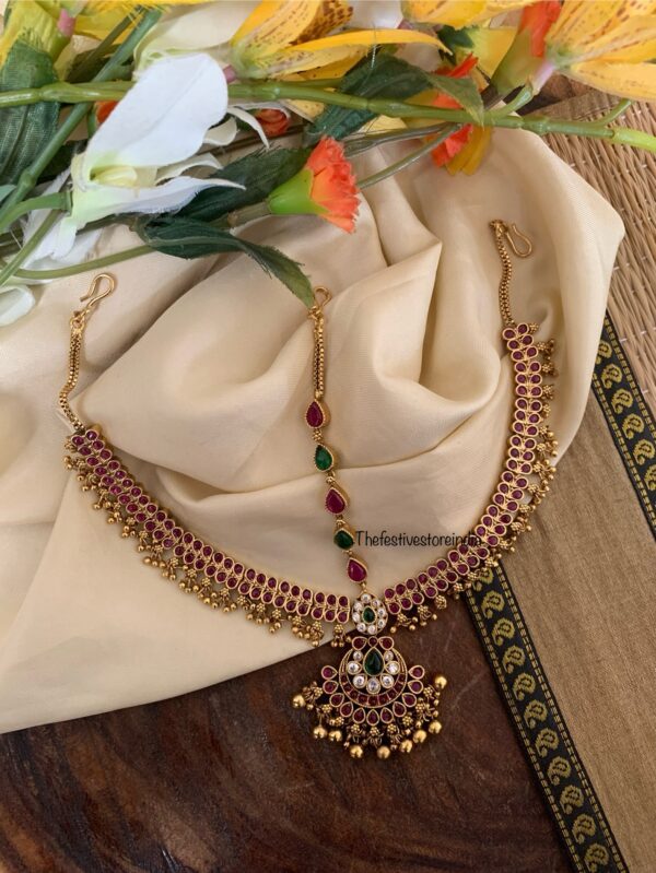 3 layer bridal kemp maangtikka