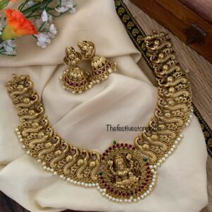 Bridal grand lakshmi necklace set