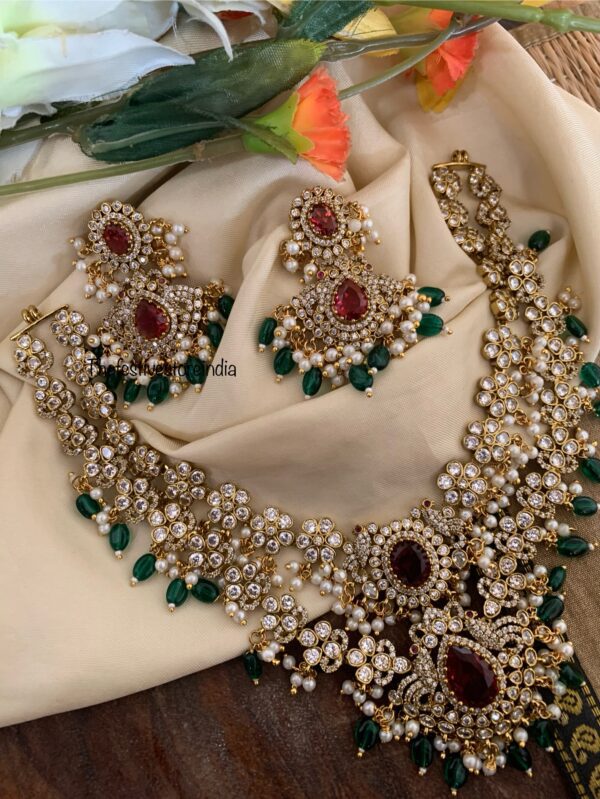 2 layer green drops Victorian set