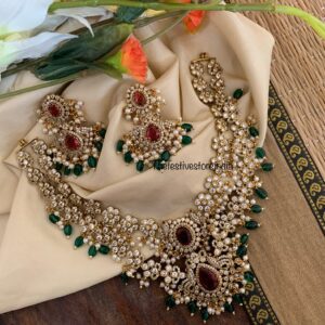 2 layer green drops Victorian set