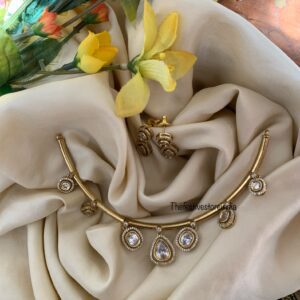 Budgeted drop hasli set - White