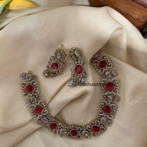 All ruby Victorian necklace/choker set