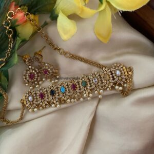 Mini Navarathna choker set