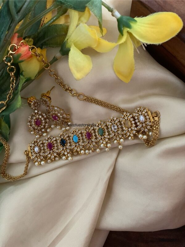 Mini Navarathna choker set