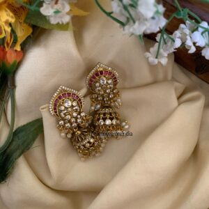 Bridal kemp rice pearls jhumkas