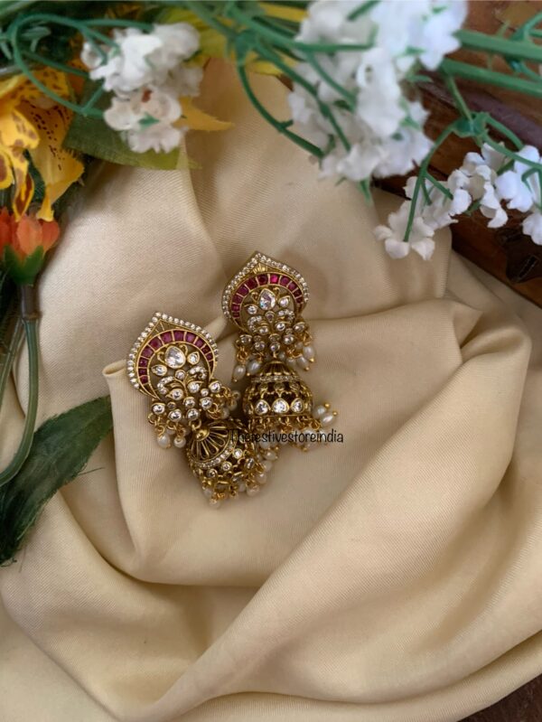 Bridal kemp rice pearls jhumkas