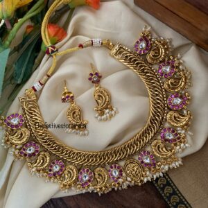 Jadau jalebi rubyrose set