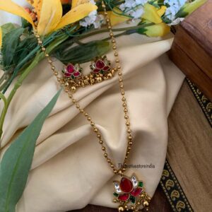 Lotus gold beads set