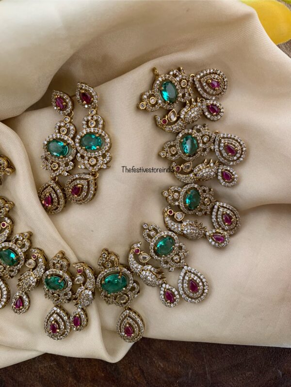 Victorian Turquoise blue and pink stone set