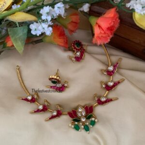 Enamel painted Parrot hasli set