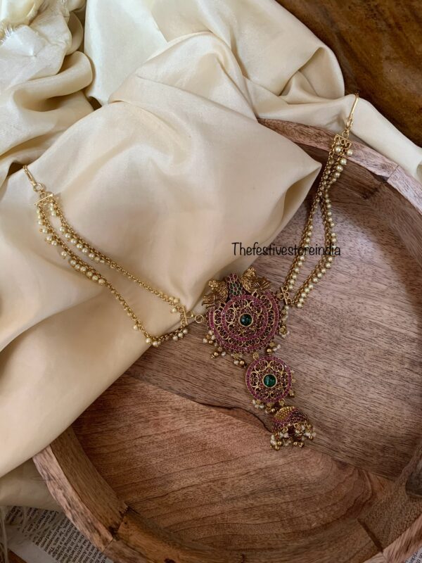 Kemp 11cms bun pin with white pearls maati