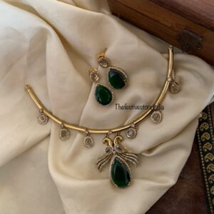 Budgeted Green AD drop pendant hasli set