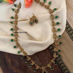 Pendant stone Palakka haaram set