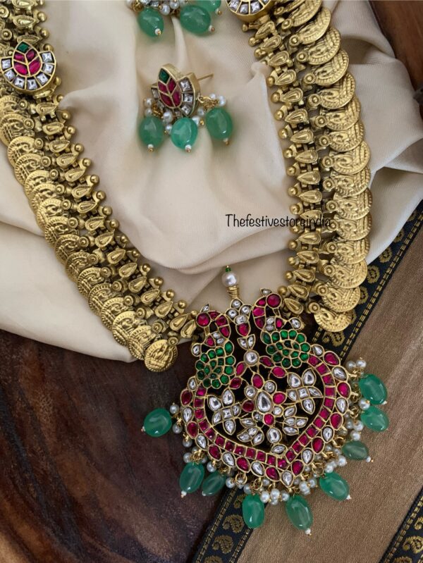 Jadau bridal kaasu haaram set