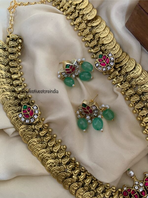 Jadau bridal kaasu haaram set