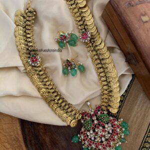 Jadau bridal kaasu haaram set