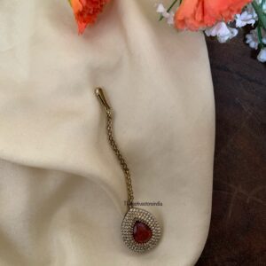 Victorian Ruby maangtikka