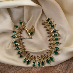 Classic stone palakka necklace set