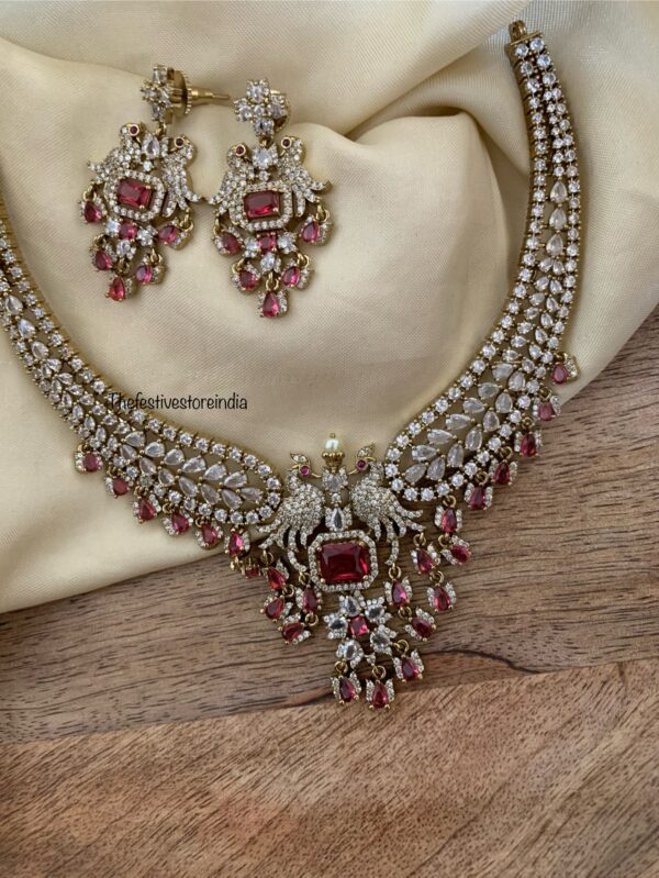 Victorian classic hasli with Ruby/Maroon stone
