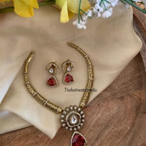 Victorian Manasilaayo set - Ruby
