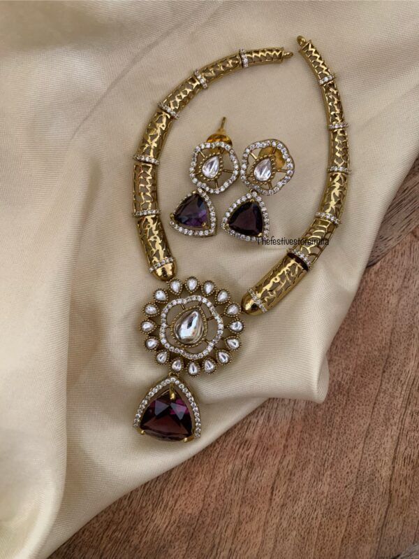 Victorian Manasilaayo set - Purple