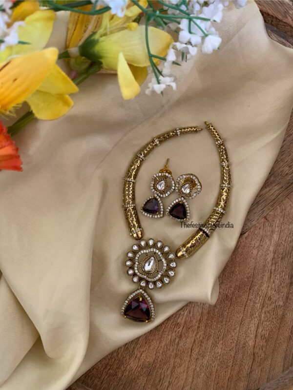 Victorian Manasilaayo set - Purple
