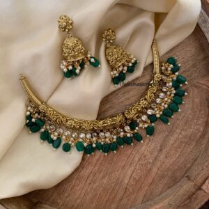 Victorian polish moissanite stone hasli set
