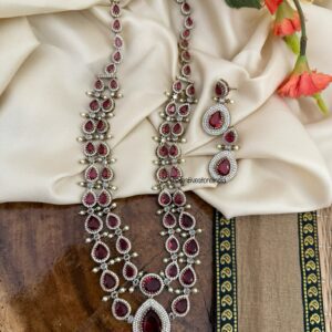 2 layer Victorian ruby haaram set