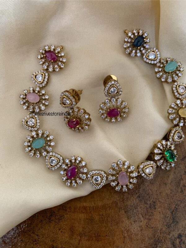 CZ multi colour stone set