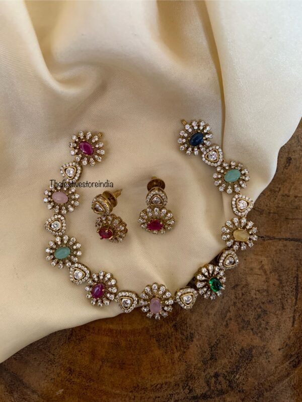 CZ multi colour stone set