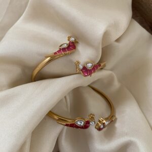 Enamel free size kada - Set of 2