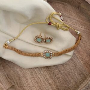 Block choker set - Mint