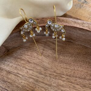 Jadau parrot all white earcuff | stick ear cuff (Set of 2)