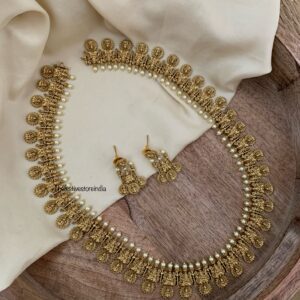 48cms Lakshmi bottu kaasu pearl haaram set