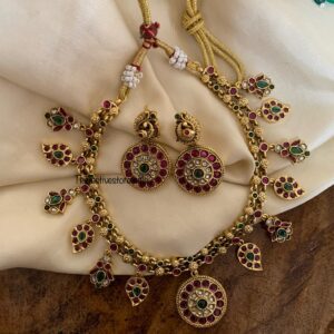 Kemp Bottu mango necklace set